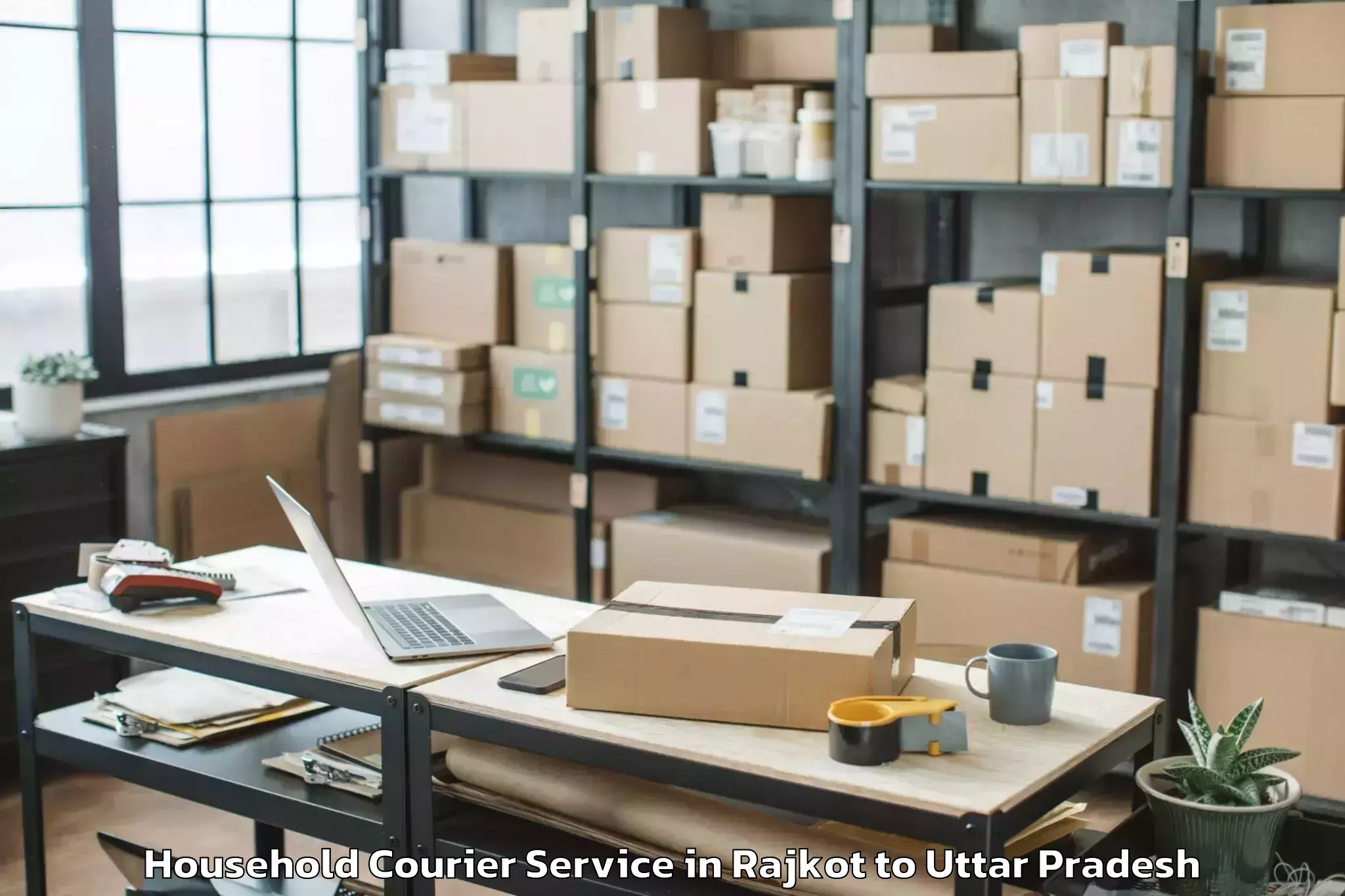 Rajkot to Invertis University Bareilly Household Courier Booking